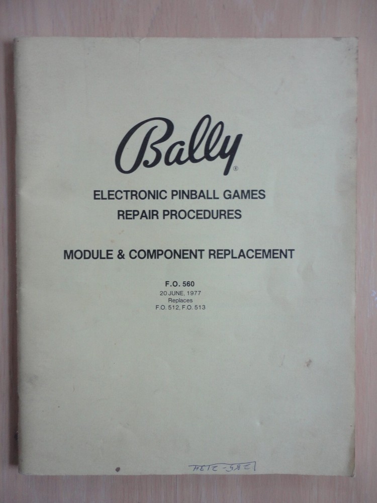 Electronic Pinball Repair Procedures Module & Component Replacement Booklet 1977