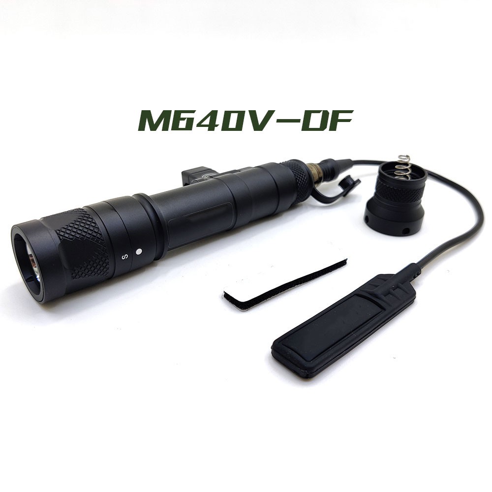 Tactical Side Offset M640V-DF 1200 High Lumens LED Flashlight + Switch +Tail cap