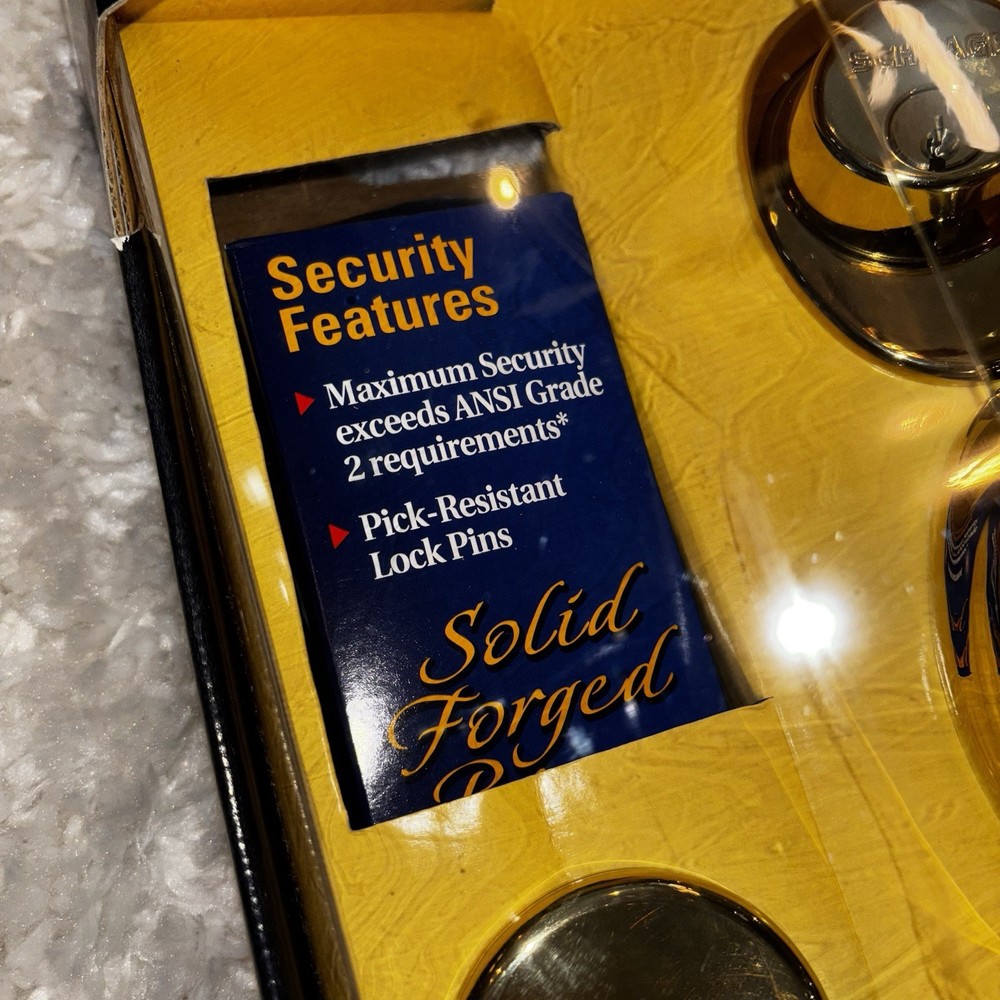 Schlage Solid Brass Handleset Dead Bolt Maximum Security Ultima Finish Grade 2