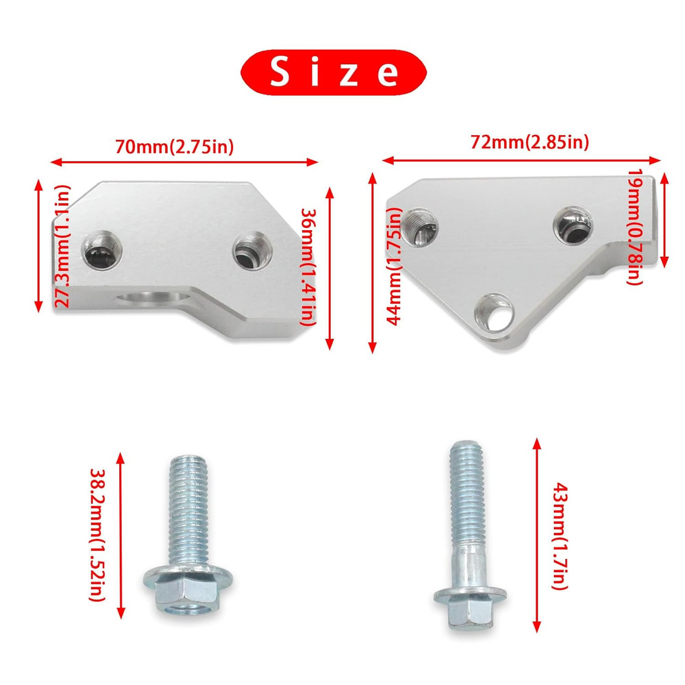 Knock Sensor Relocation Brackets and 36 Inches Extension Wire Harness for 1997-2