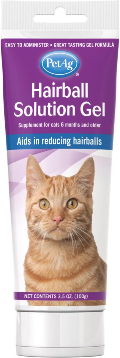 Pet Ag Hairball Solution Gel 3.5 oz Aids Reducing Hairballs Exp 4/2028