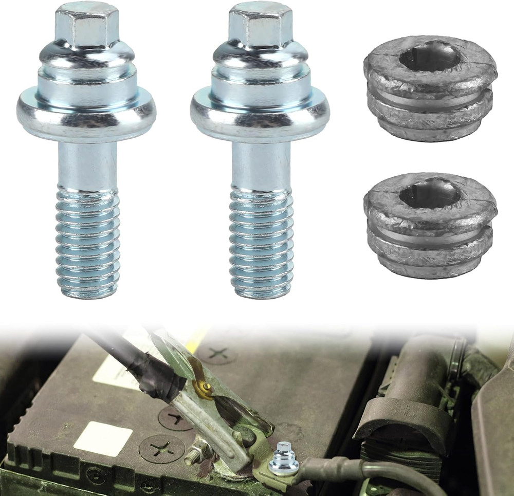 3/8" Side Post Battery Terminal Bolts, 2 Pack Standard Battery Post Extender Stu