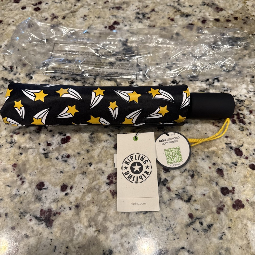 Kipling Auto Open Printed Umbrella - Showering Stars