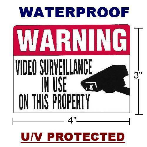 BULK HOME SECURITY SURVEILLANCE VIDEO CAMERA SYSTEM WINDOW WARNING STICKER DECAL