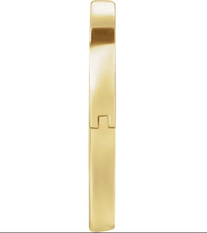 14mm OD 10k Yellow Gold HEART Charm Pearl Bail Enhancer Pendant Clip On OPEN USA