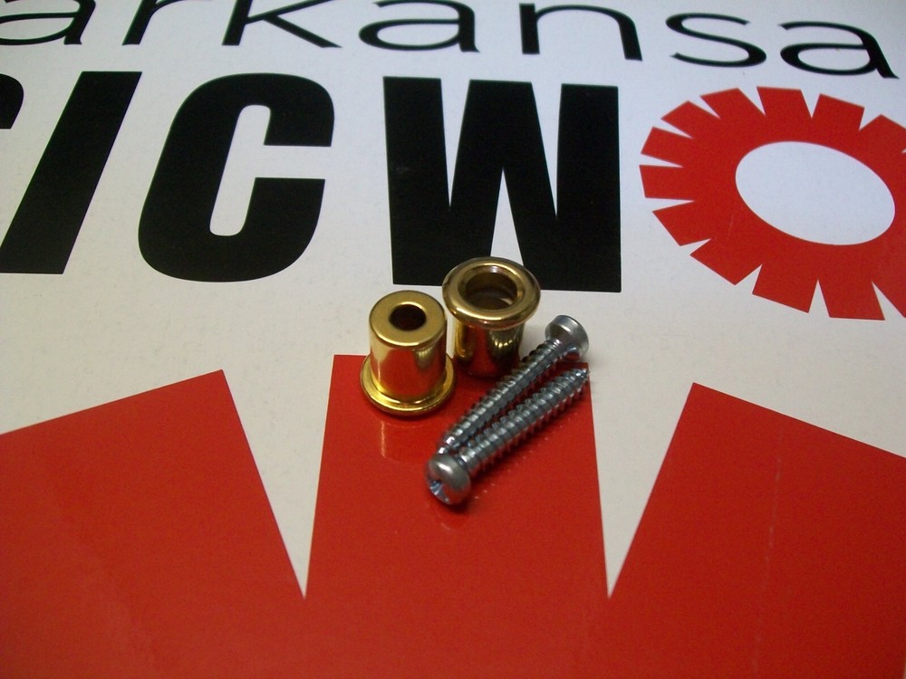 NEW - Buttons (2) For Dunlop Flush Mount Strap Locks - GOLD