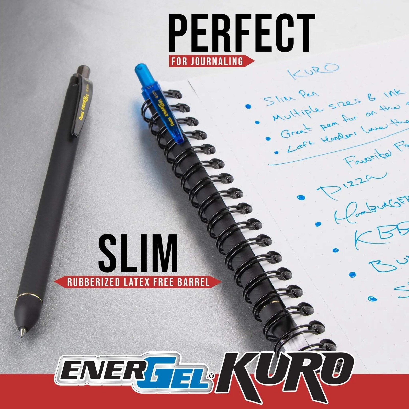 Pentel EnerGel Kuro Shades of Dusk, Assorted Ink, 6-pk