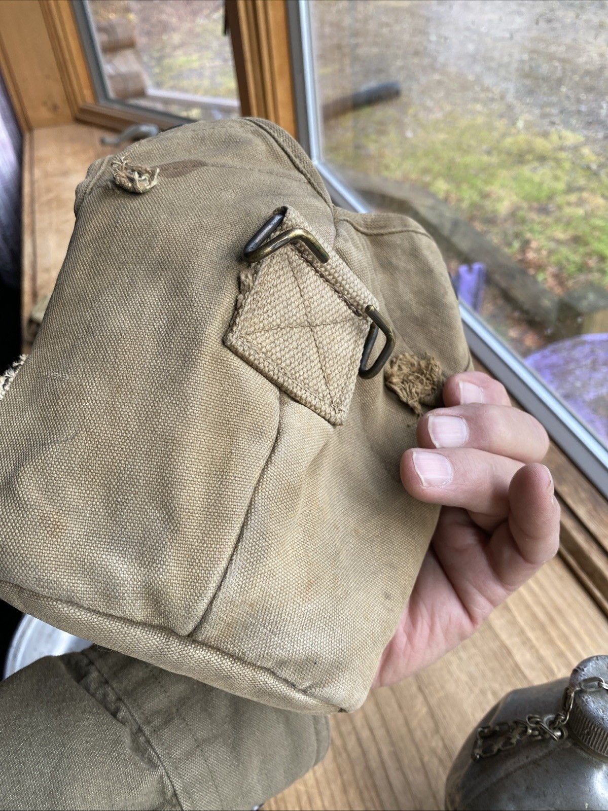 WW 1 Lot 1918 WWI- 11 POCKET GRENADE VEST W/1918 Mess Kit & Knife/Canteen & Cup