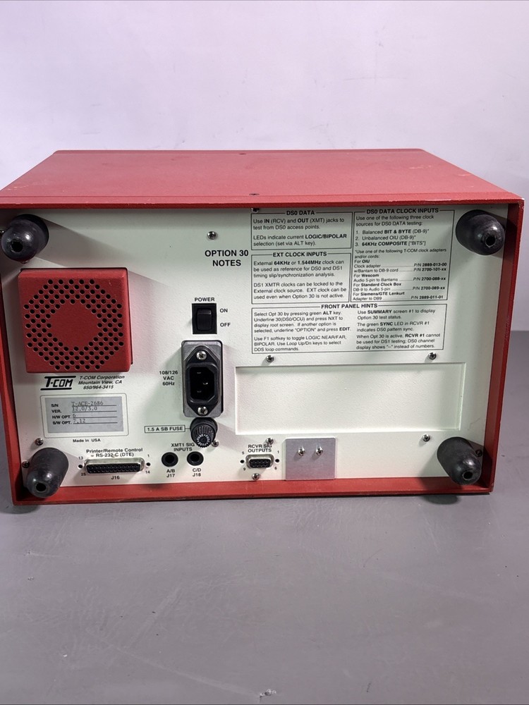 T-Com 440B/ T-ACE Digital Communication Test Set / UNTESTED