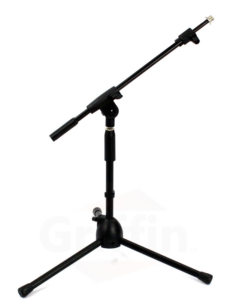 (2-PACK) Short Height Microphone Stand | GRIFFIN Small Studio Recording Holder