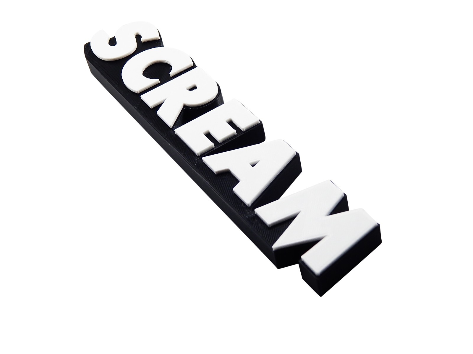 Scream 3D Logo Sign Display Horror Movie Wall Desk Shelf Art 8" x 1 1/2" x 3/8