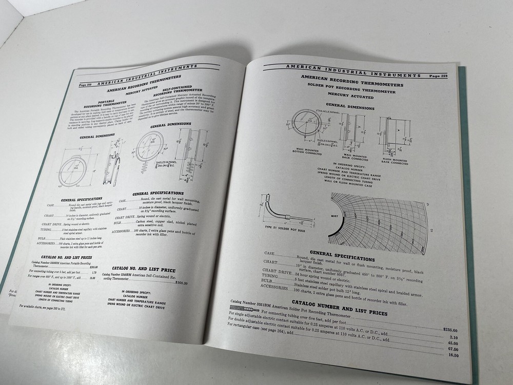 Manning Maxwell Moore Vintage Thermometer Regulators Instruments Catalog Book