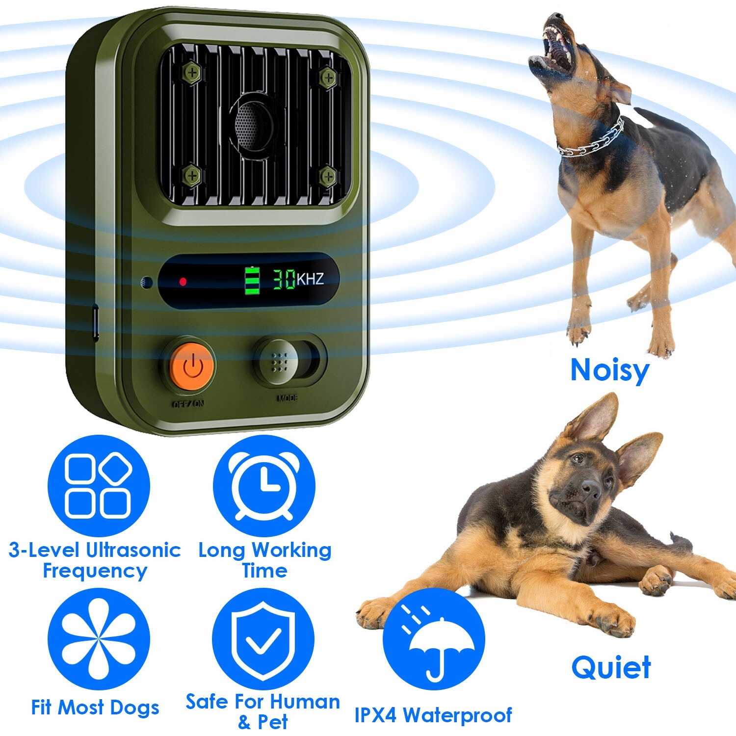 Ultrasonic Anti-Barking Device Dog Bark Control Deterrent Box Training Device