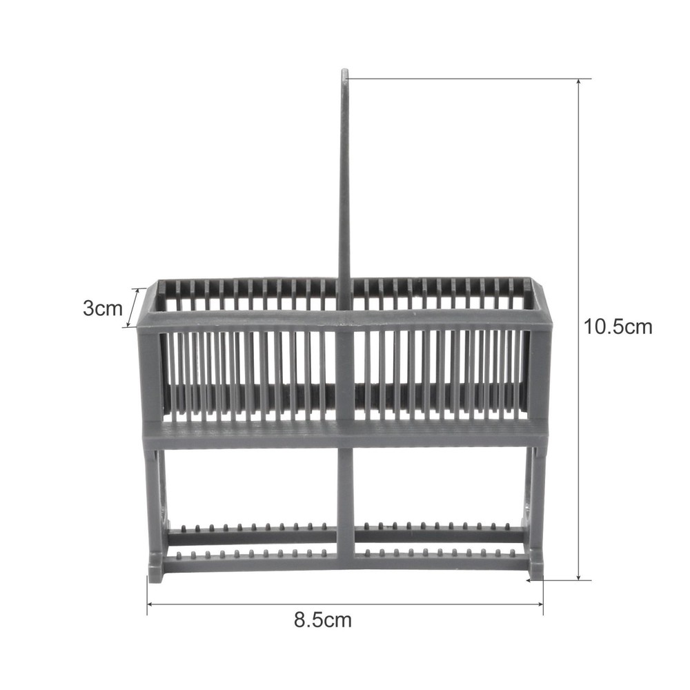Microscope Slides Rack 24 Positions Polypropylene Staining Rack Gray