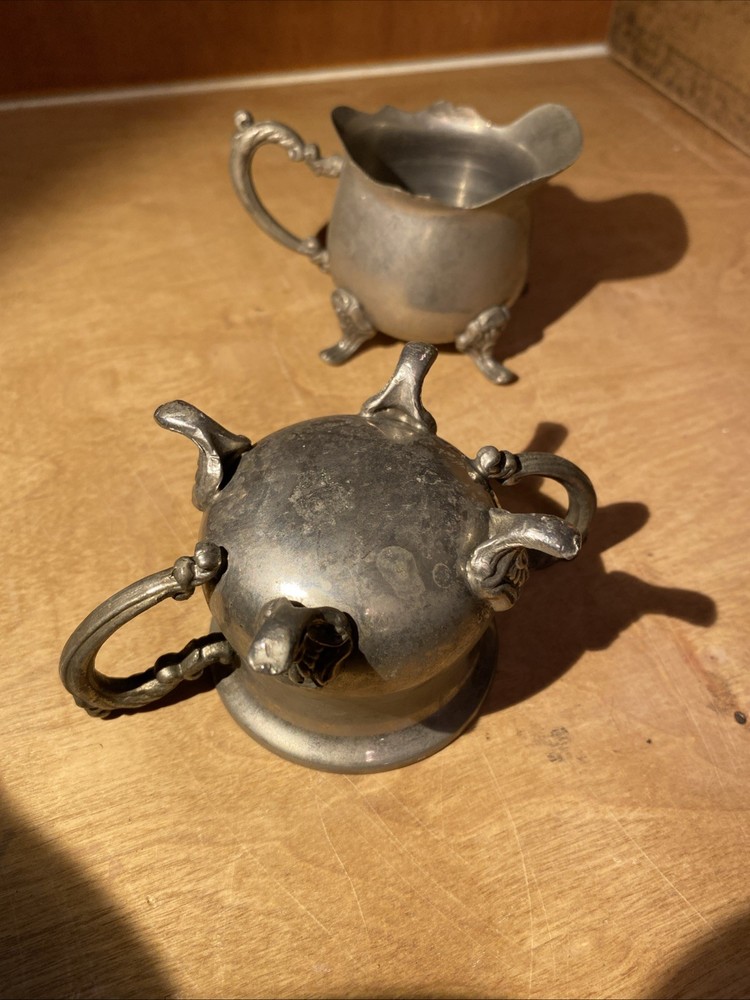 Creamer & Sugar Silver Metal UNBRANDED
