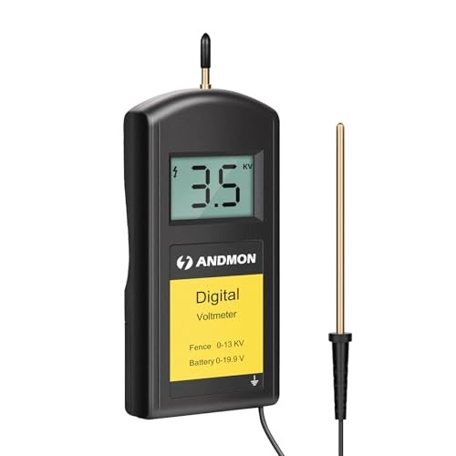 Versatile Electric Fence Tester, Battery Testing with Large LCD Display,