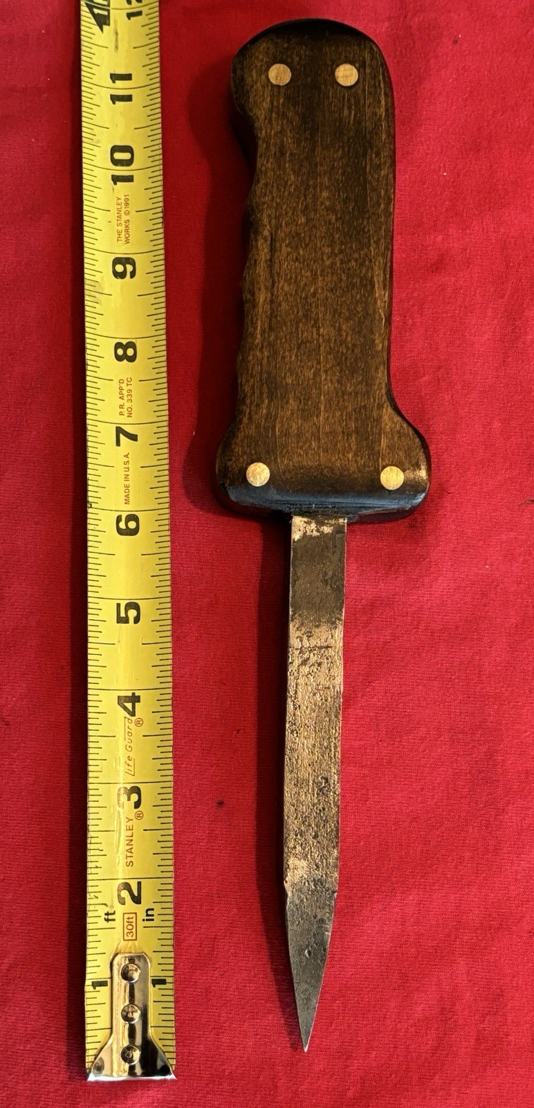 WW1 1914-1918 ENGLISH TRENCH SPIKE KNIFE - NEW WOOD GRIP