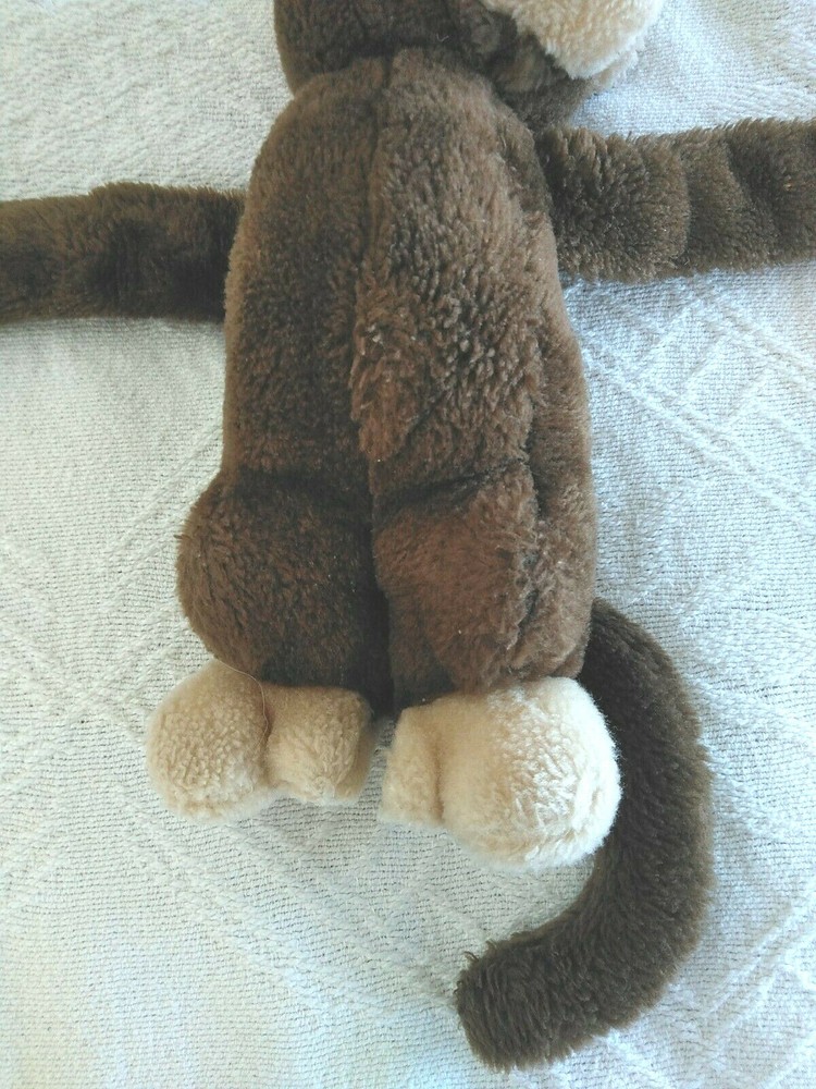 Plush Dakin Monkey Hook & Loop Hands 10 1/2" From 1975
