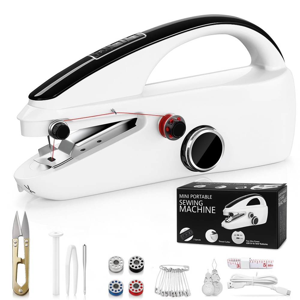 Handheld Sewing Machine: Sewing Machine for Beginners with Power Supply Modes...