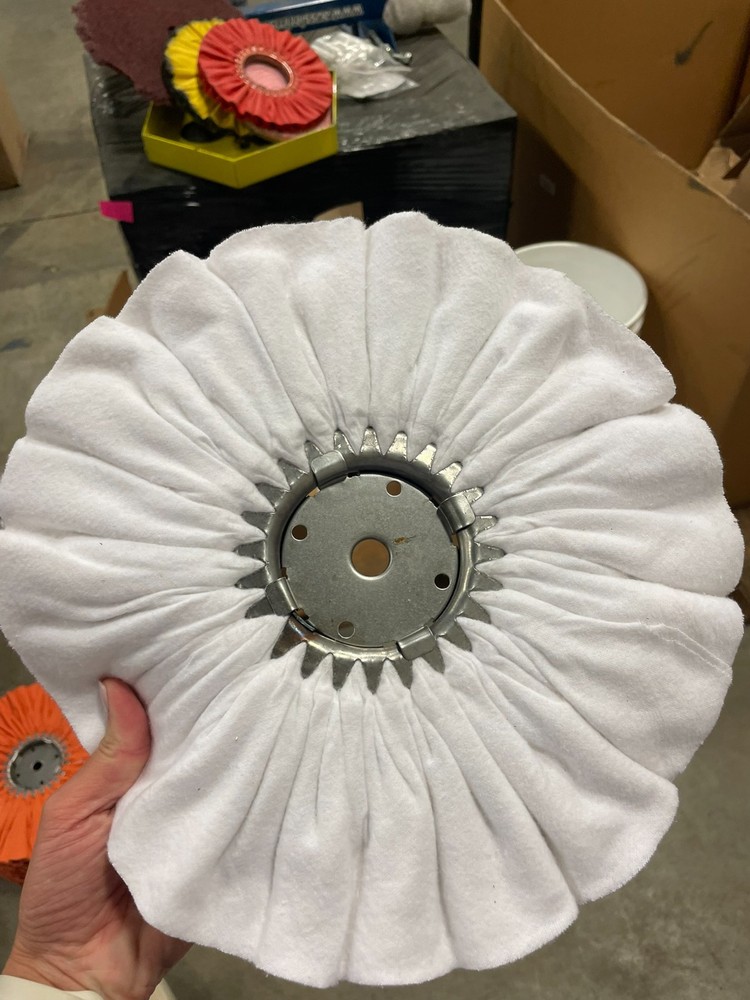 12" White Domet Flannel Buffing Wheel