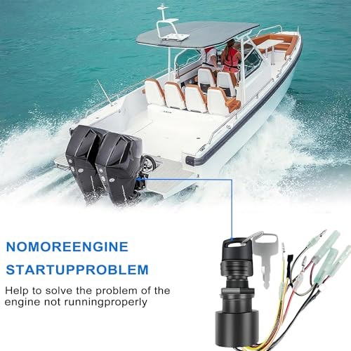Boat Ignition Switch with Keys for Mercury Mariner Replace Mercury Ignition