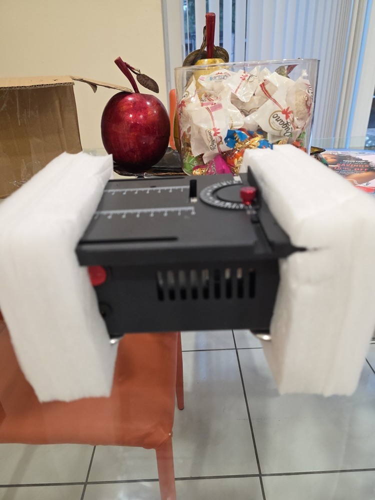 Mini Table Saw, Mini Multi Functional Table Saw for Crafts, 7-Speed Adjustable P