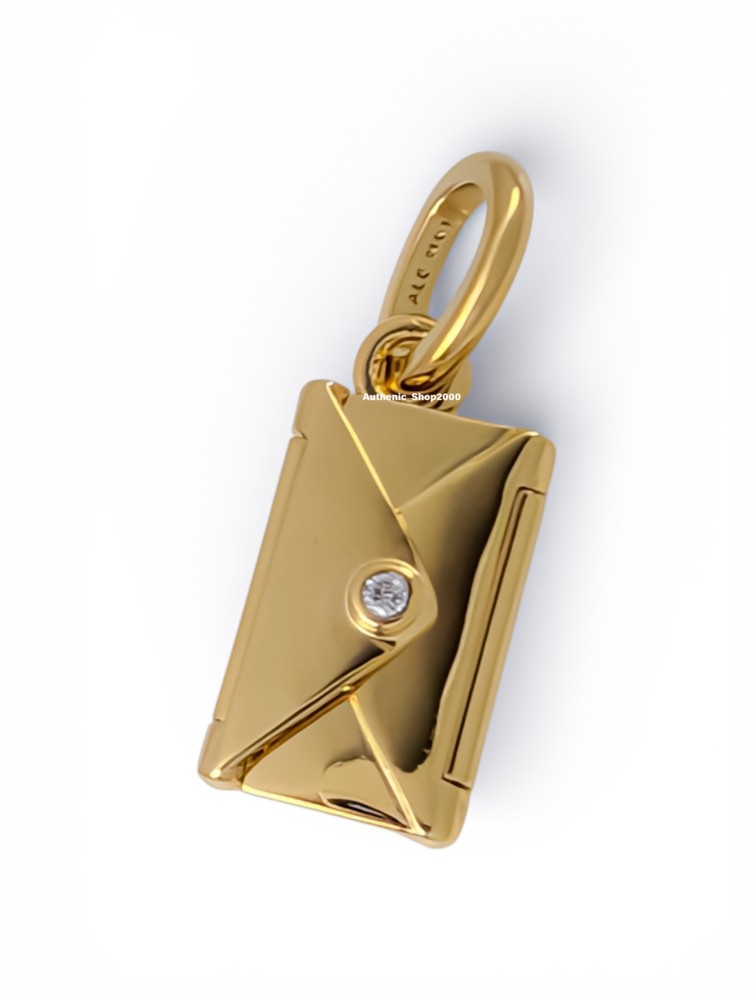 New 100% Authentic PANDORA Gold Engravable Open Envelope Dangle Charm 764421C01