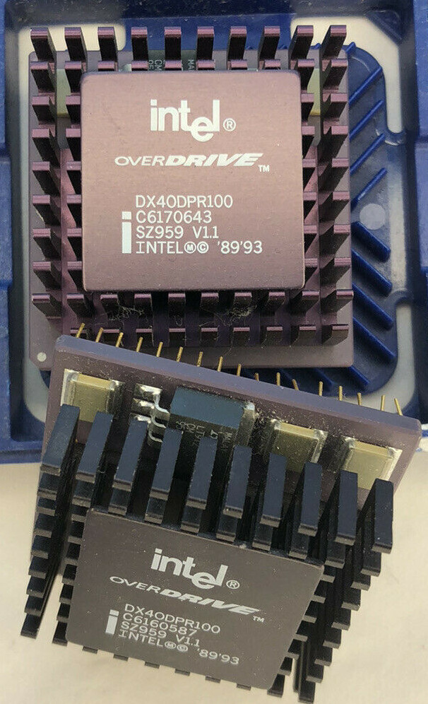 NEW DX4 100 BOXED INTEL PROCESSOR OVERDRIVE DX4ODPR100 486 100Mhz CPU 33/100