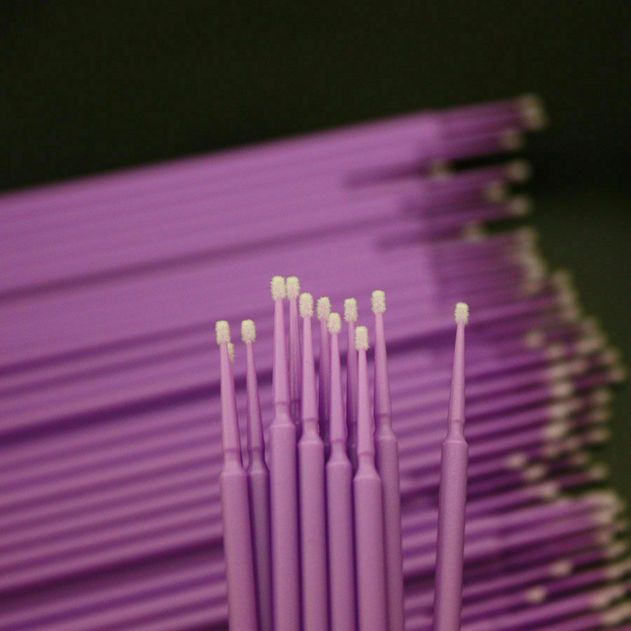 100×Dental Microbrush Disposable Bendable Applicators Tips Micro Brush Cleaning