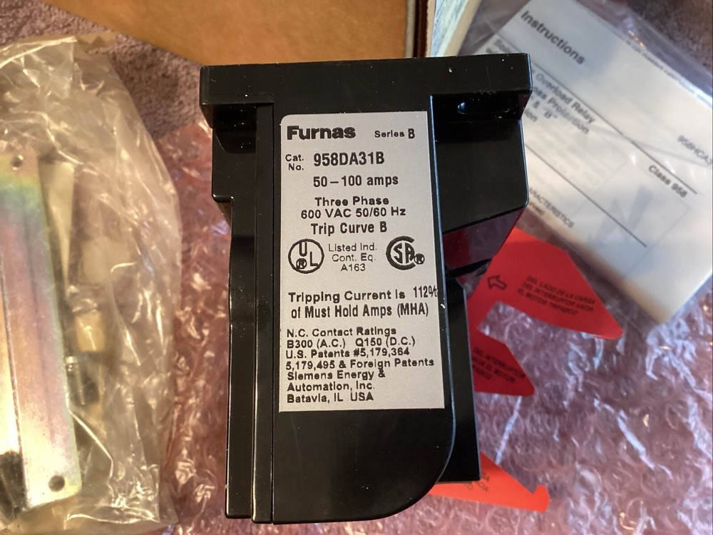 FURNAS..SELF-RESET Solid-State Overload Relay… 958DA31….Ser. B…NEW😀