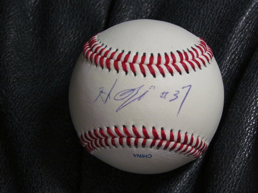 Hideki Okajima #37 Autographed baseball