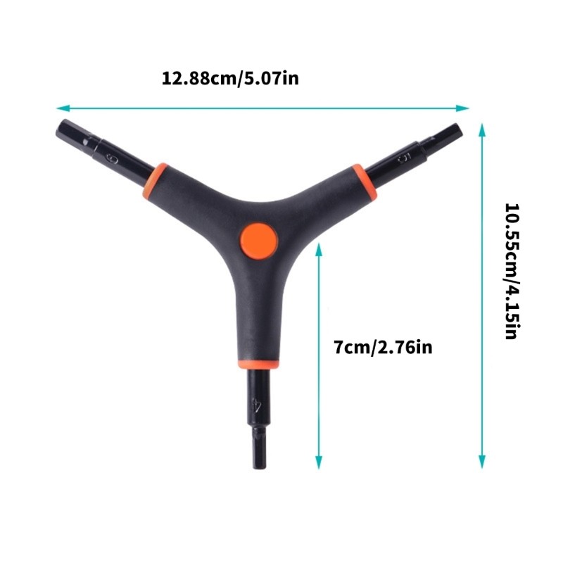 Y Shape 3 Way Hexagonal Wrench Triple Head Inner Hexagonal Spanner Enduring