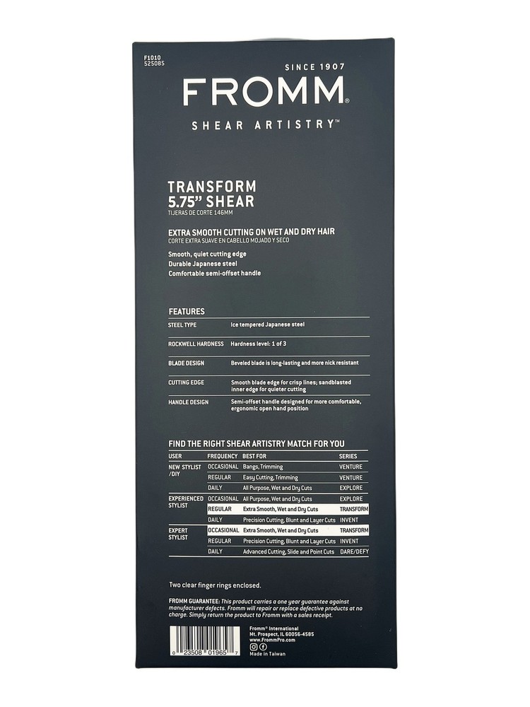 FROMM | Transform 5.75" Shear Metal For Expert & Experienced