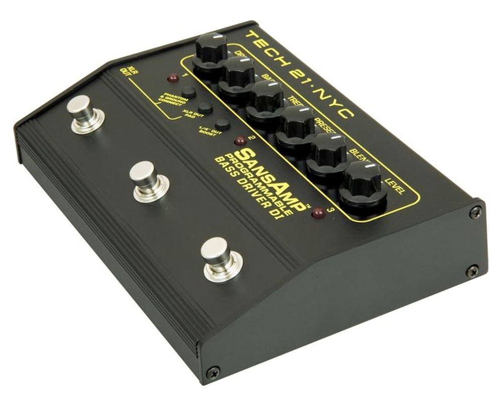 Tech 21 SansAmp Programmable Bass Driver DI Pre-Amp Pedal