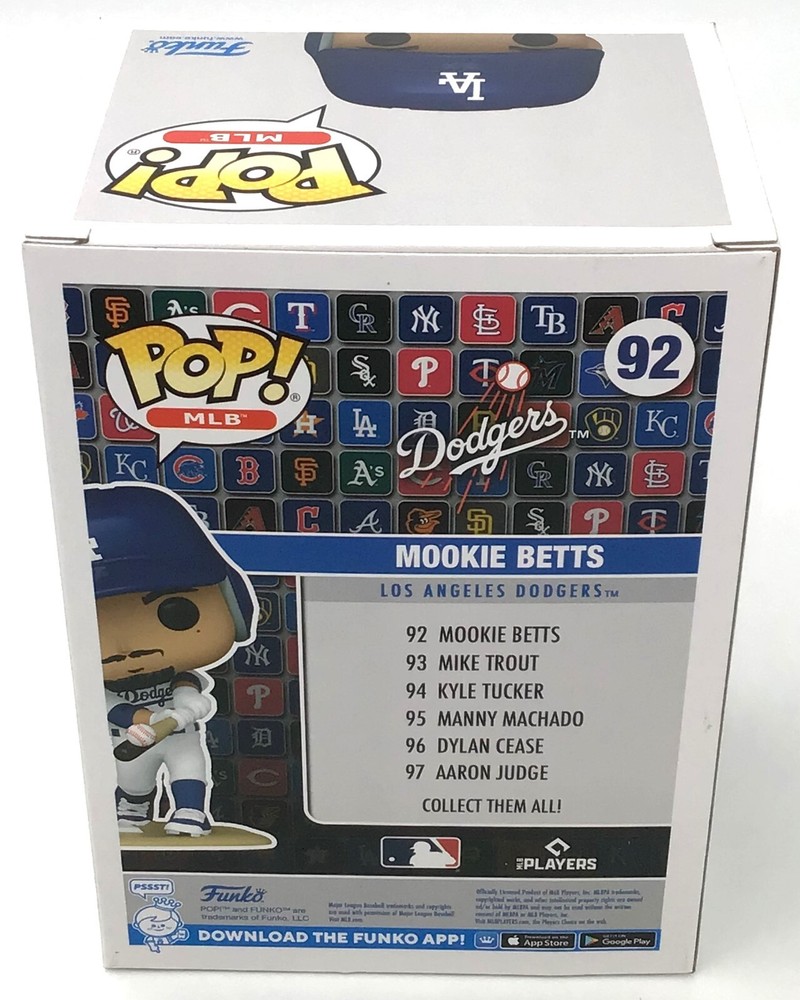 Funko Pop! MLB LA Dodgers Kookie Betts #92 with POP Protector