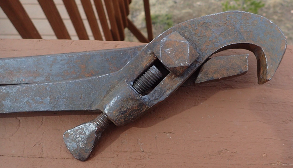 Antique 1870 Dated Blacksmith Made 17" Wrench