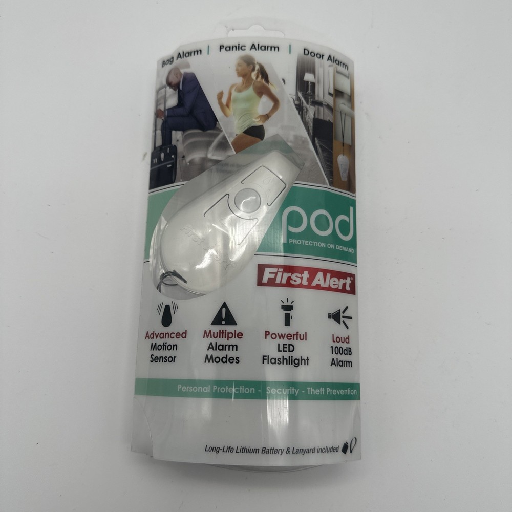 First Alert POD Protection on Demand Personal Alarm, Motion Sensor Flashlight