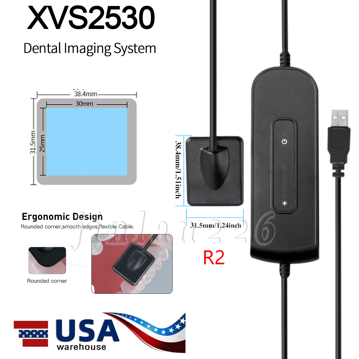 Intra Oral Rayos X Dental ray Sensor With SoftwareImage Sensor Size 2