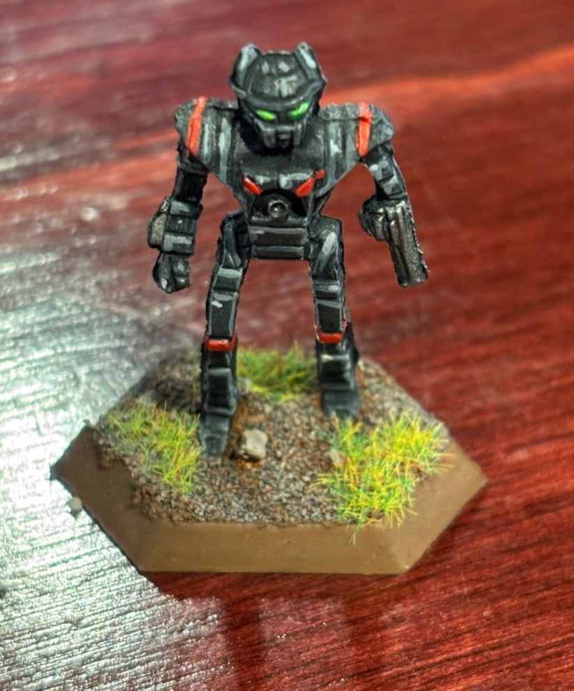Battletech Painted Plastic Miniature "Hermes II" Wolf's Dragoons Based