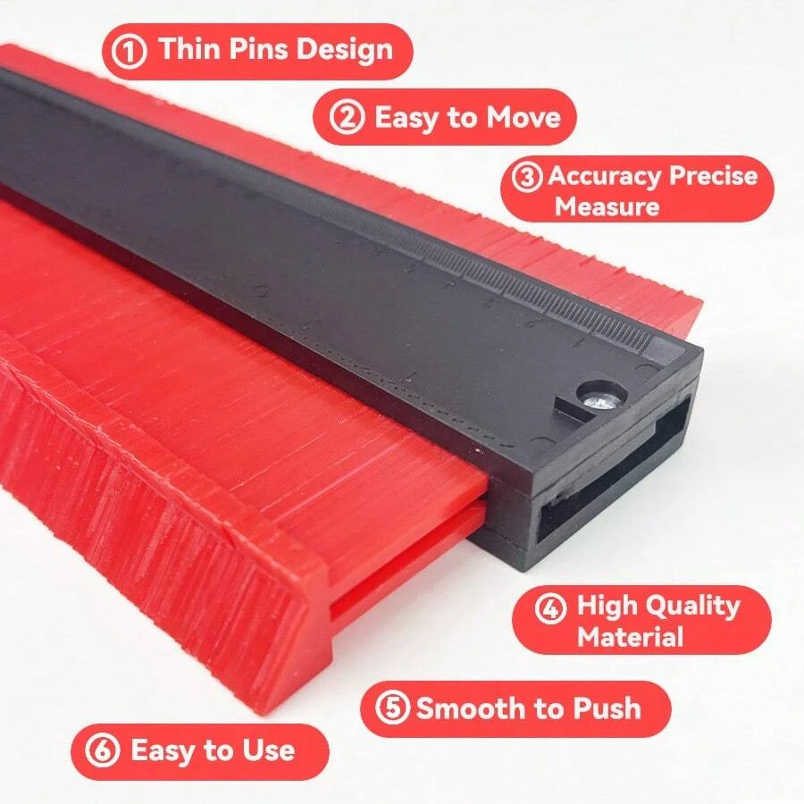 Contour Gauge Tool, Precision Profilometer Tool Set, Adjustable Profile Scribing