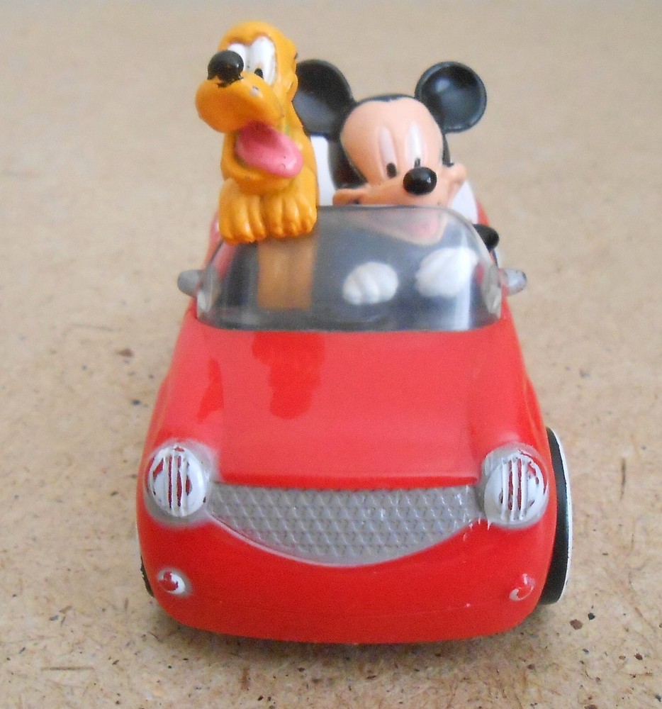 Mickey and Pluto Red Car Plastic Toy