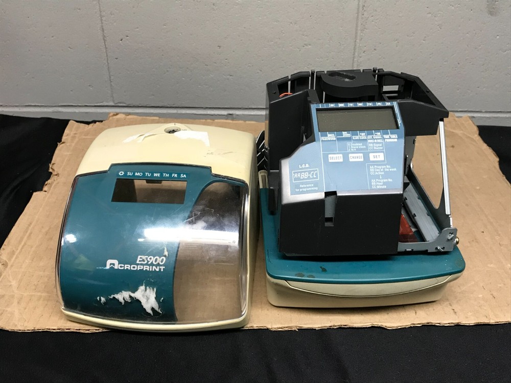 Acroprint ES900 Electronic Payroll Recorder Time Stamp Machine -Not Working