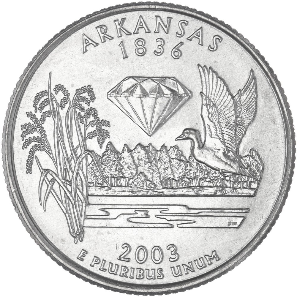 2003 D State Quarter Arkansas BU CN-Clad US Coin