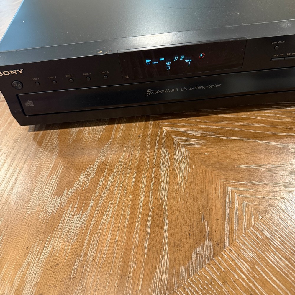Sony CDP-CE500 5 Disc CD Changer Player Compact Disc Carousel NO REMOTE TESTED