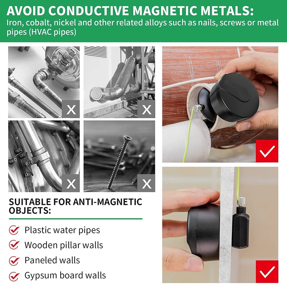 Zezzo Magnetic Wiremag Puller Wire Puller Tool Fish Tape Wire Pulling System