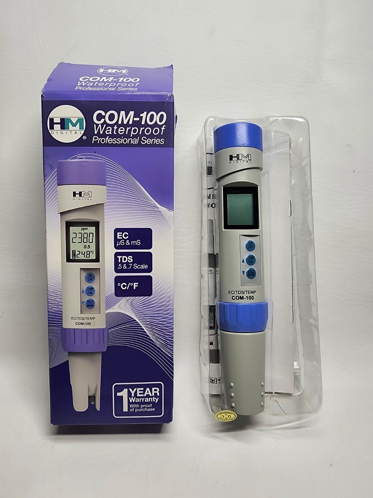 HM Digital COM-100 TDS EC Temp Waterproof Combo Meter Tester Conductivity