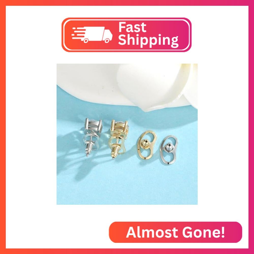Earring Backs for Droopy Ears, JIACHARMED Locking Bullet Earring Backs Replaceme