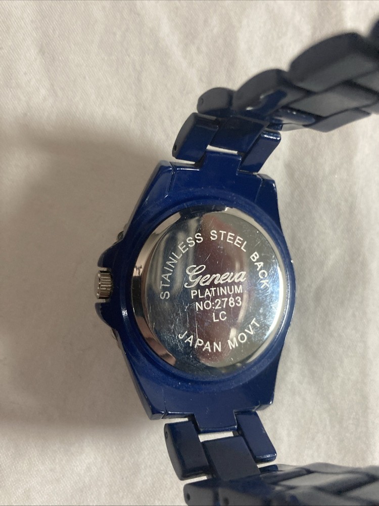 GENEVA PLATINUM Blue Ceramic Watch