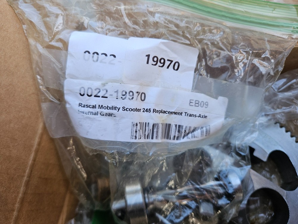 Rascal Mobility Scooter 245 replacement trans axle internal gears