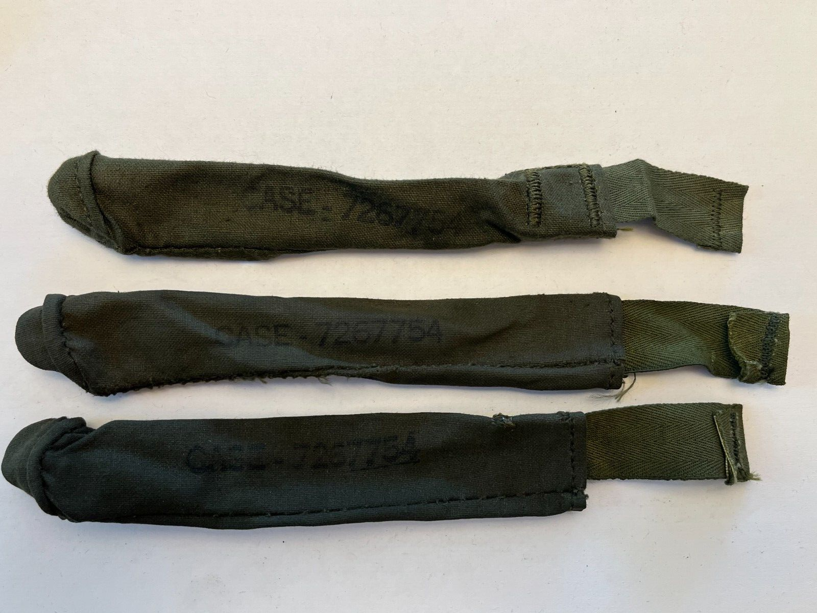 USGI 30 Cal M1 Garand 7.62 Rifle Cleaning Rod Section Pouch Green Canvas 2 Pack